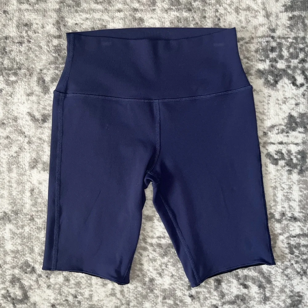 ALO Yoga High-Rise Navy Bike Shorts